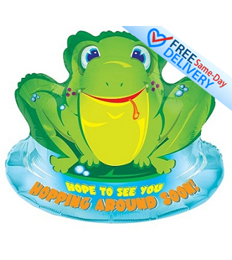 26in. Get Well Hopping Frog Balloon