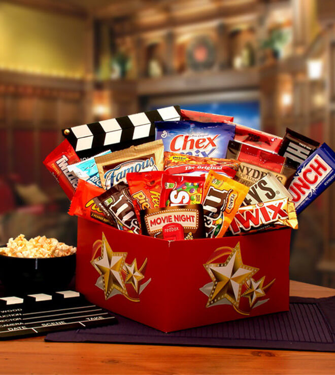 Buy Ultimate Movie Night Gift Basket Snacks, Full-Size candy variety  POPCORN LOVER box for Kids and teens, College Students, recovery gift,  Family or birthday Gift w/Candy Online at desertcartINDIA