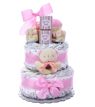Baby Cakes Diaper Cake - Girl