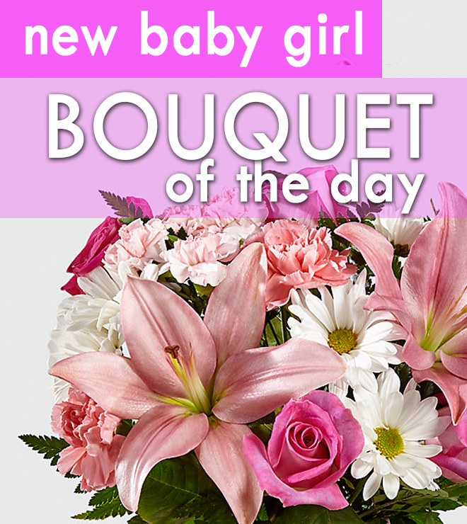 New Baby Girl Artisan Bouquet of the Day