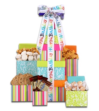 Happy Birthday Treats Tower Gift