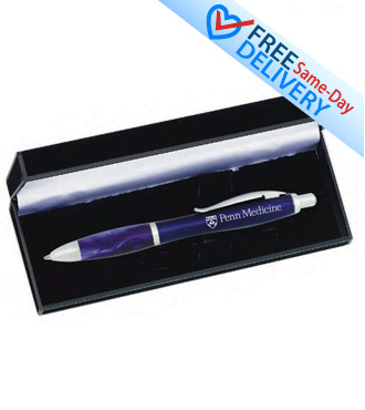 Penn Medicine Logo Marble Grip Pen in Velvet Gift Box