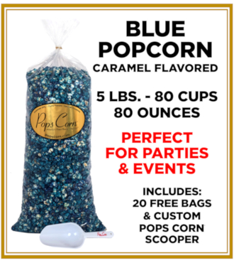 Pops Corn Blue Popcorn -  Free Shipping