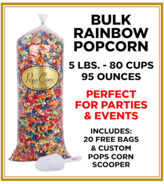 Pops Corn Gourmet Rainbow Popcorn -  Free Shipping
