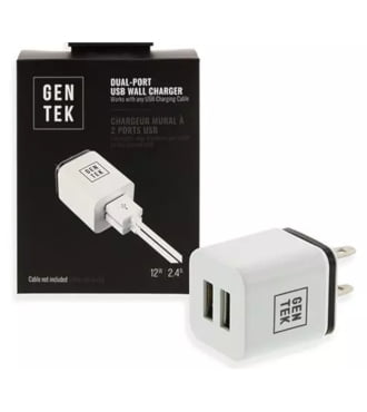 Gen Tek Dual USB Wall Charger