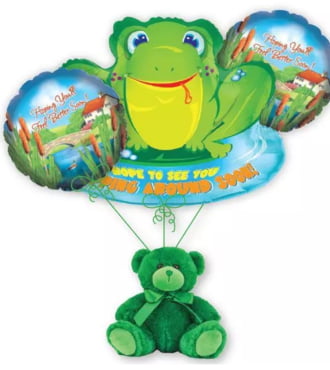 Balloon Bouquet Get Well Frog