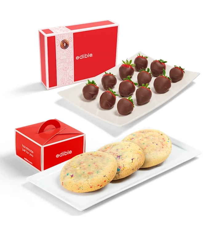 Dipped Berries & Signature Cookies Gift Set