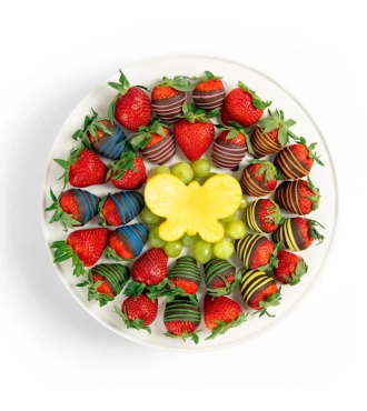Rainbow and Butterflies Platters