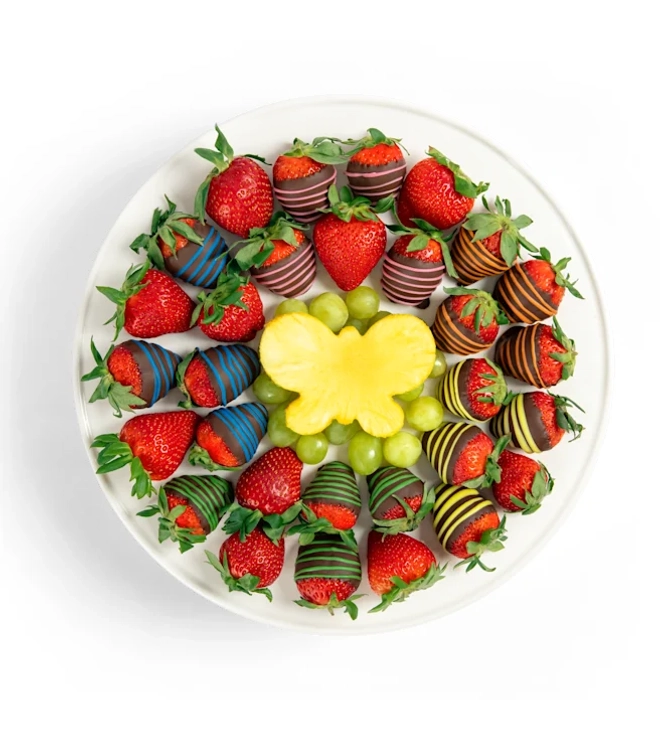 Rainbow and Butterflies Platters