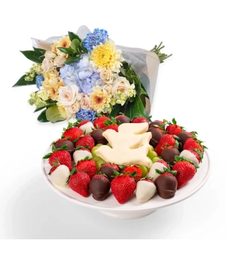 Sincerest Sympathy Chocolate & Fruit Platter