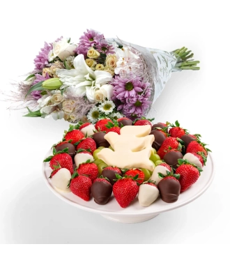 Sincerest Sympathy Chocolate & Fruit Platter