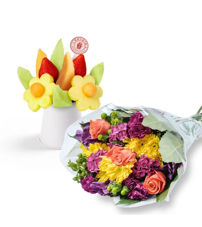 Sweet Appreciation Flowers & Fruit Bouquet Gift