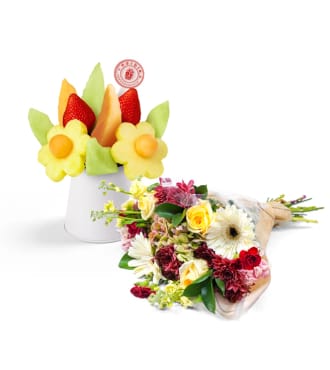 Sweet Appreciation Flowers & Fruit Bouquet Gift