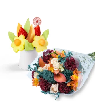 Sweet Appreciation Flowers & Fruit Bouquet Gift