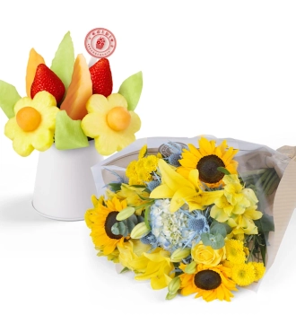 Sweet Appreciation Flowers & Fruit Bouquet Gift