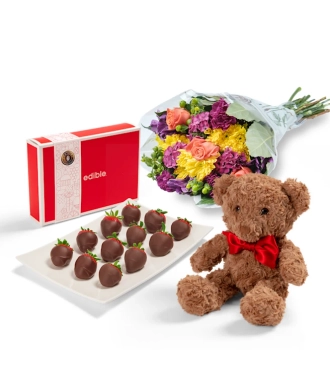 Bobbis Big Celebration Gift Set and Bouquet