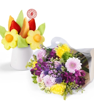 Sweet Appreciation Flowers & Fruit Bouquet Gift