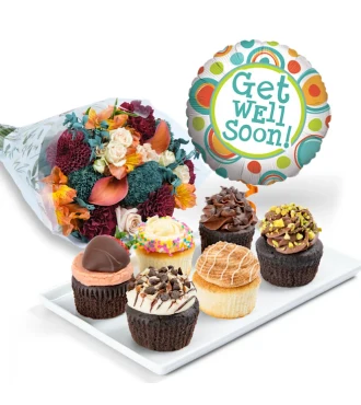 Cupcakes, Flowers & Balloon Gift Sets