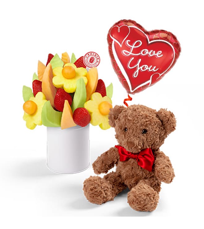 Simply Edible® Fruit Bouquet & Bobbi the Bear Bundle