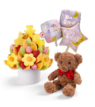 Baby Girl Gift Bundle with Balloon