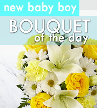 New Baby Boy Flower Bouquet of the Day