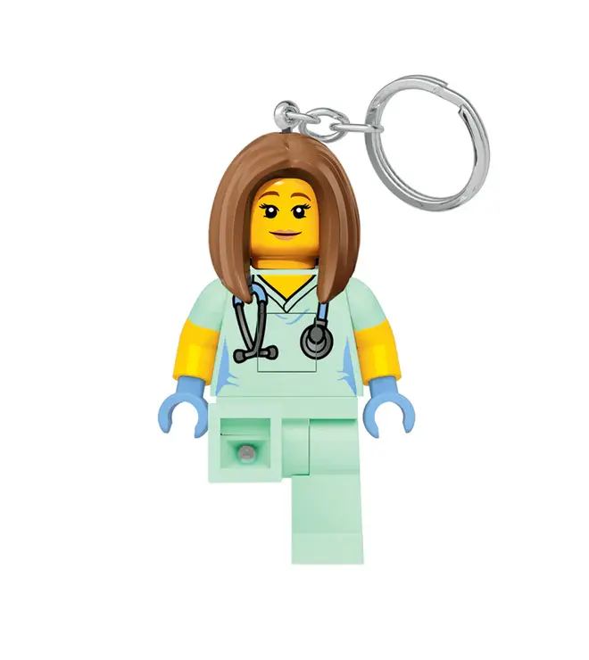 LEGO Iconic Nurse Keychain Light on Hang Tag