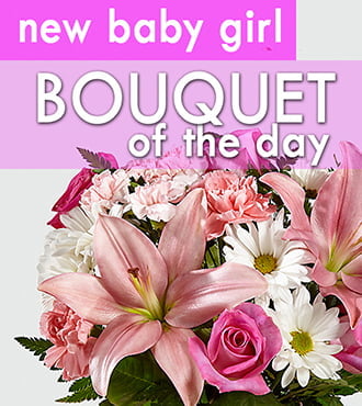New Baby Girl Bouquet of the Day