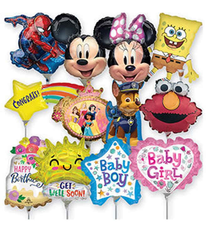 Happy Birthday Stick Balloon, 14in.