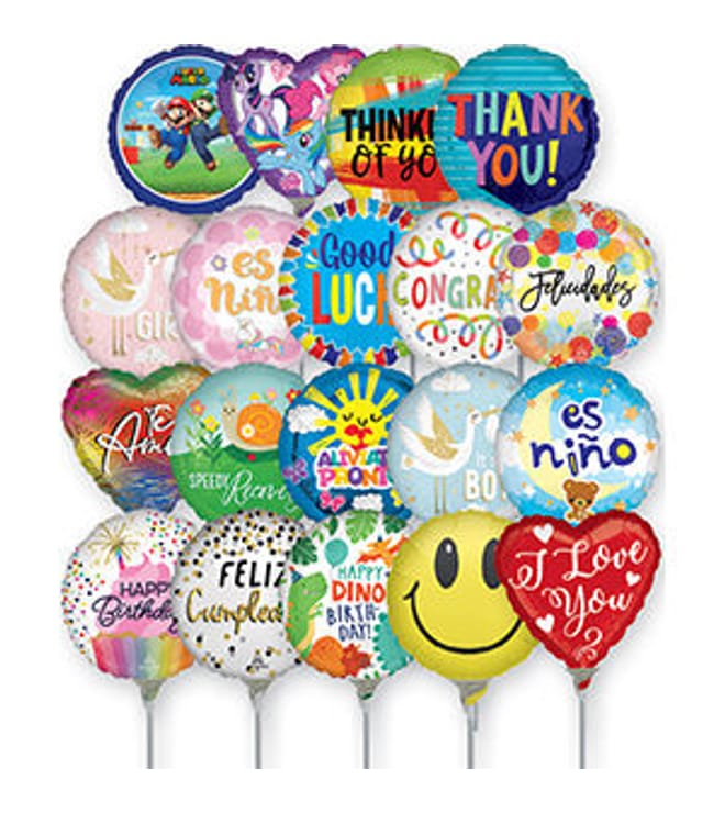 Get Well Stick Balloon, 9in.