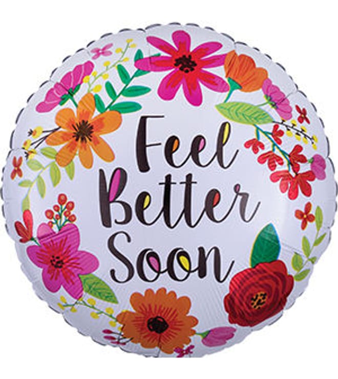 Feel Better Floral Wreath Balloon, 18in.