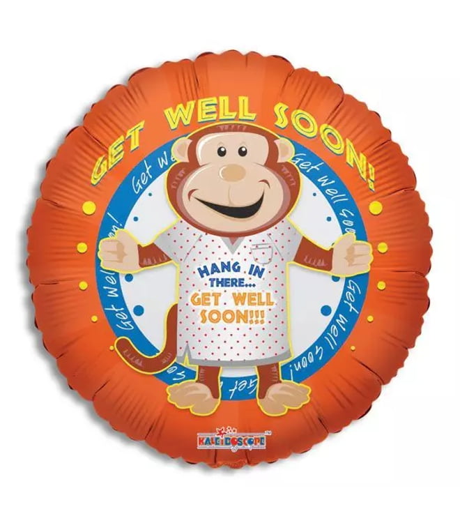 Get Well Soon Monkey Balloon