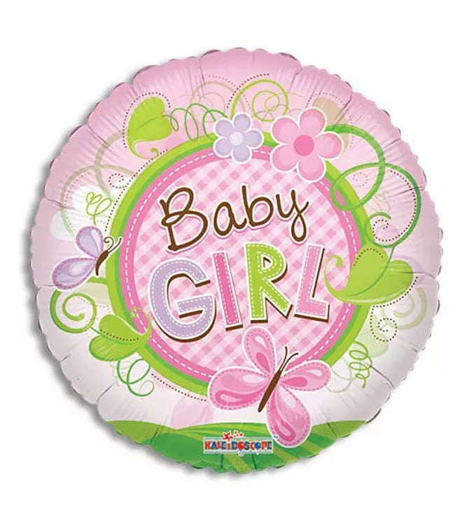 Baby Girl Butterflies Balloon
