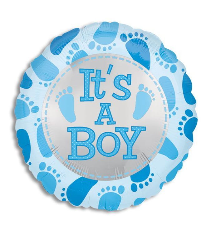 New Baby Boy Mylar Balloon Add On