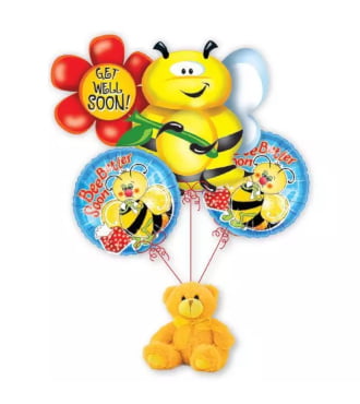 Get Well Bee Balloon Bouquet