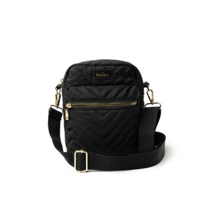 Black Kedzie Cloud 9 Collection Quilted Crossbody Bag