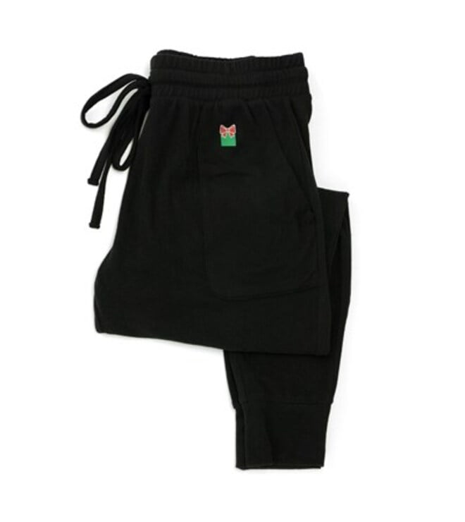 Hello Mello Best Day Ever Holiday Edition Pants - Black