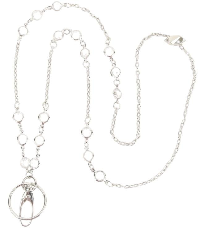Silver Pearl Lanyard Necklace