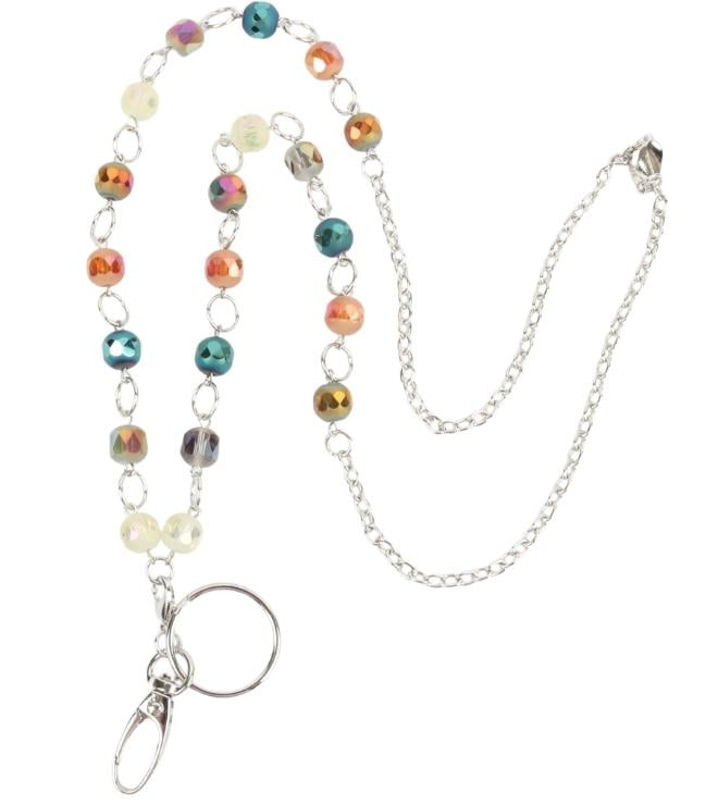 Multi Crystal Lanyard Necklace