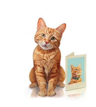 Freshcut Paper Orange Tabby  Pet