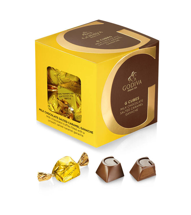 Godiva Milk Chocolate w/Caramel Assortment 22PC G-Cube