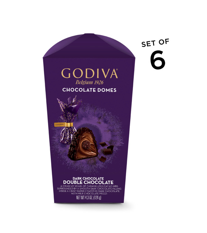 Godiva Chocolate Domes IWC Double Chocolate Carton 4.3oz