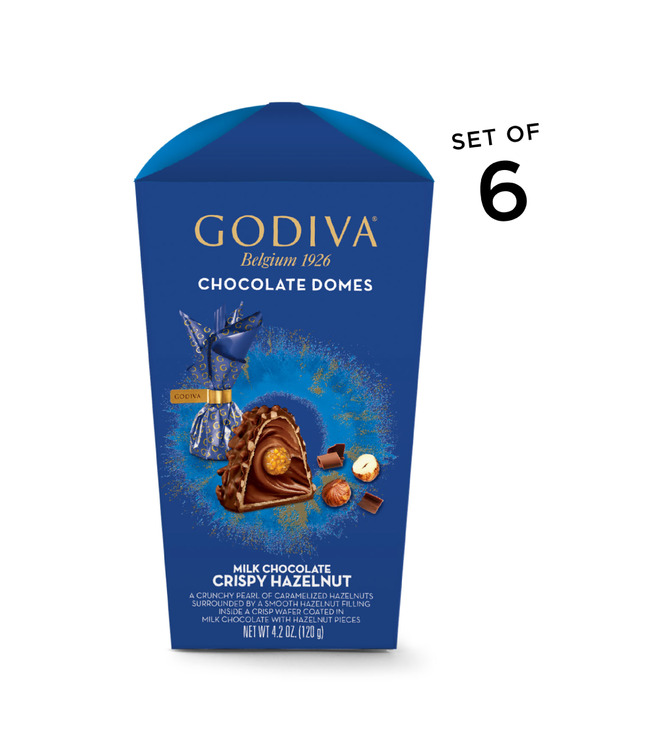 Godiva Chocolate Domes IWC Crispy Hazelnut Carton 4.2oz