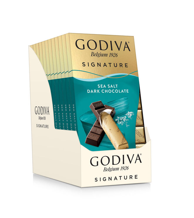 Godiva Signature Sea Salt Dark Chocolate Mini Bars 8PC