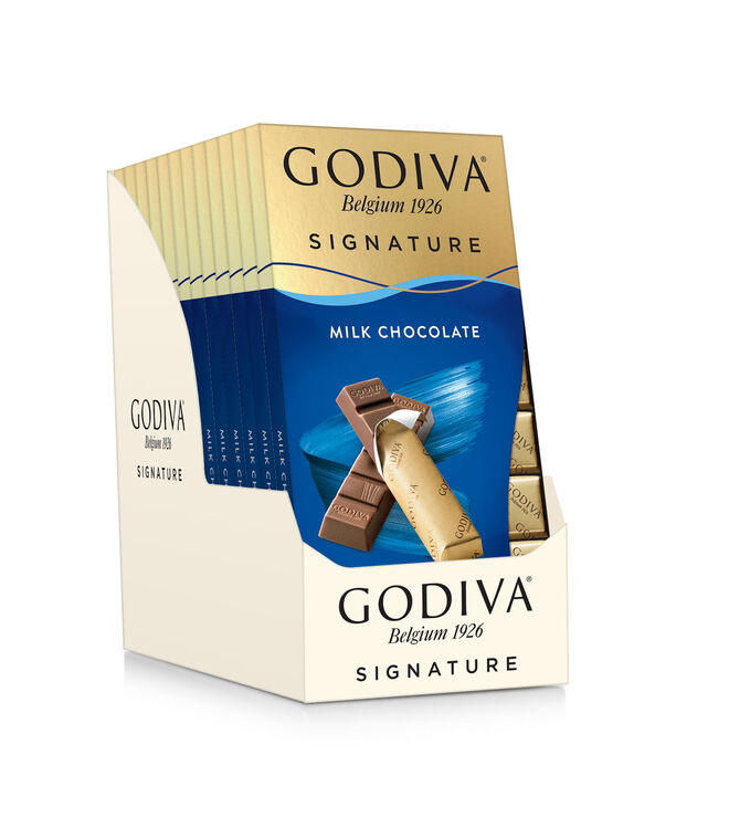 Godiva Signature Milk Chocolate Mini Bars 8PC