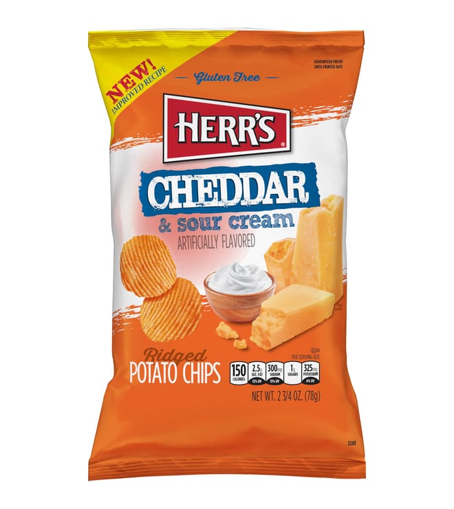 Herrs Cheddar & Sour Cream Chips 2.75oz