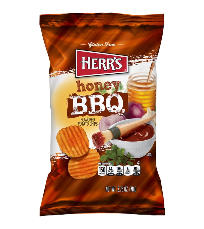 Herrs Honey BBQ Ripple Chips 2.75oz