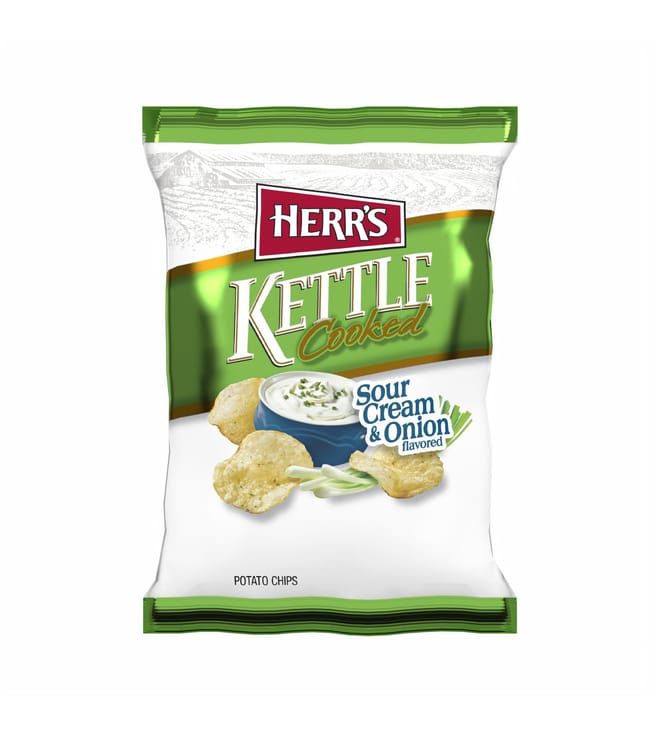 Herrs Sour Cream & Onion Kettle Chips 2.5oz