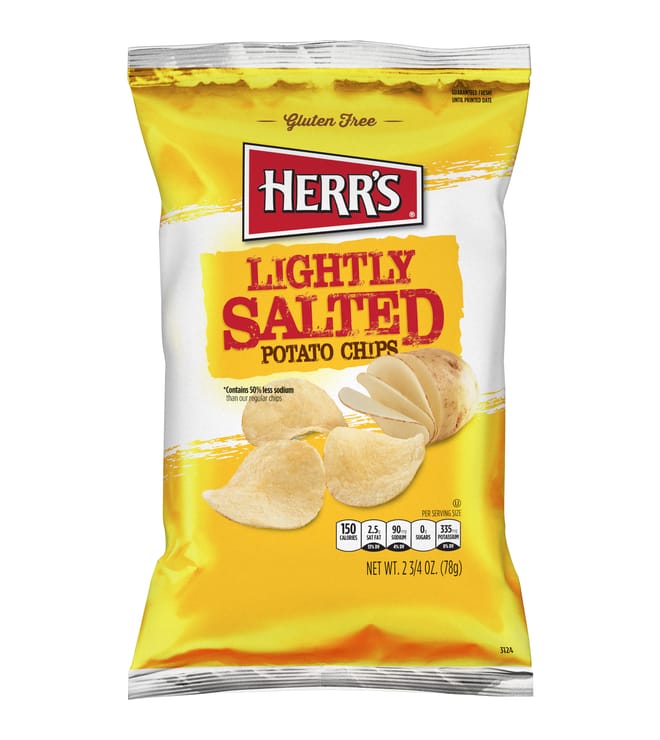 Herrs Lightly Salted Chips 2.75oz