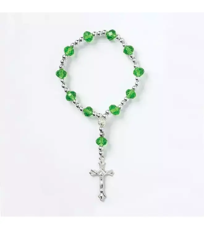 6in. Crystal Rosary Stretch Bracelets