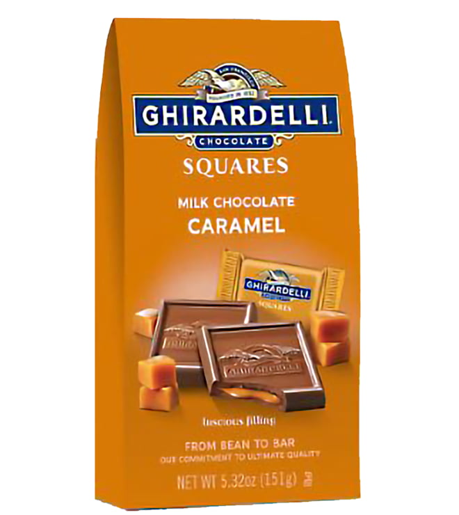 Ghirardelli Milk And Caramel Filled Squares - Bag - 5.32 oz